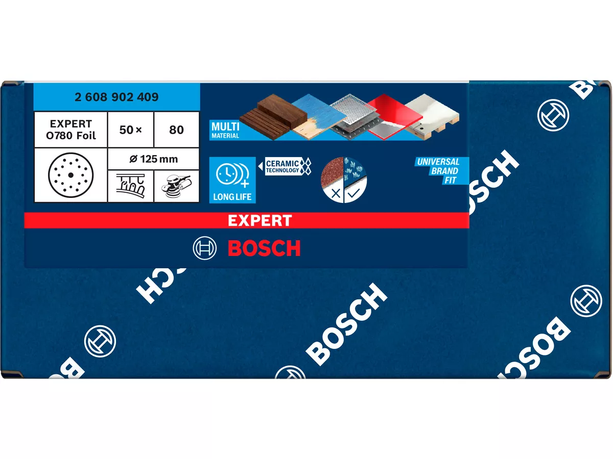 abrasifs EXPERT O780 Bosch Ø125mm (par 50)